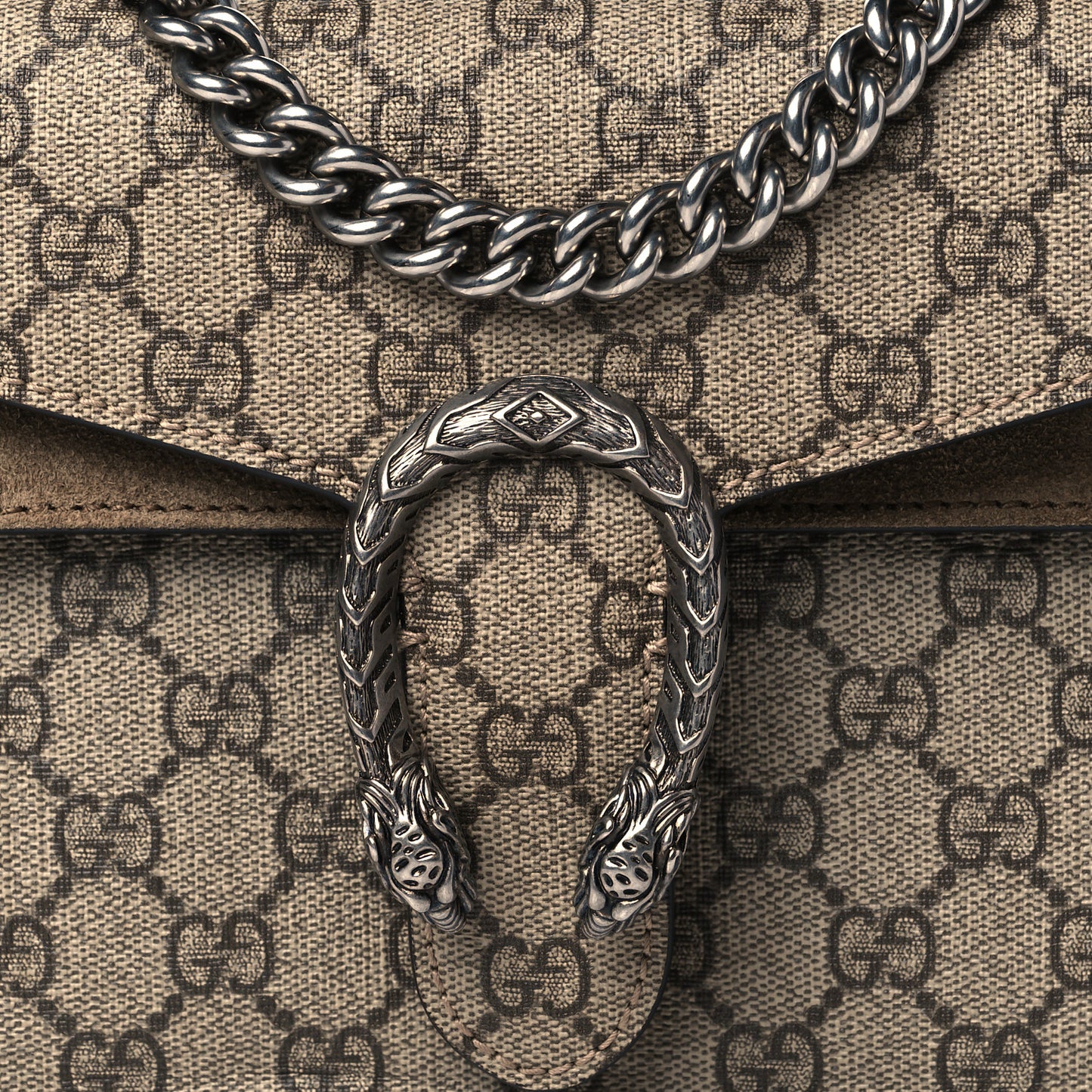 GG Supreme Monogram Mini Dionysus Shoulder Bag Taupe