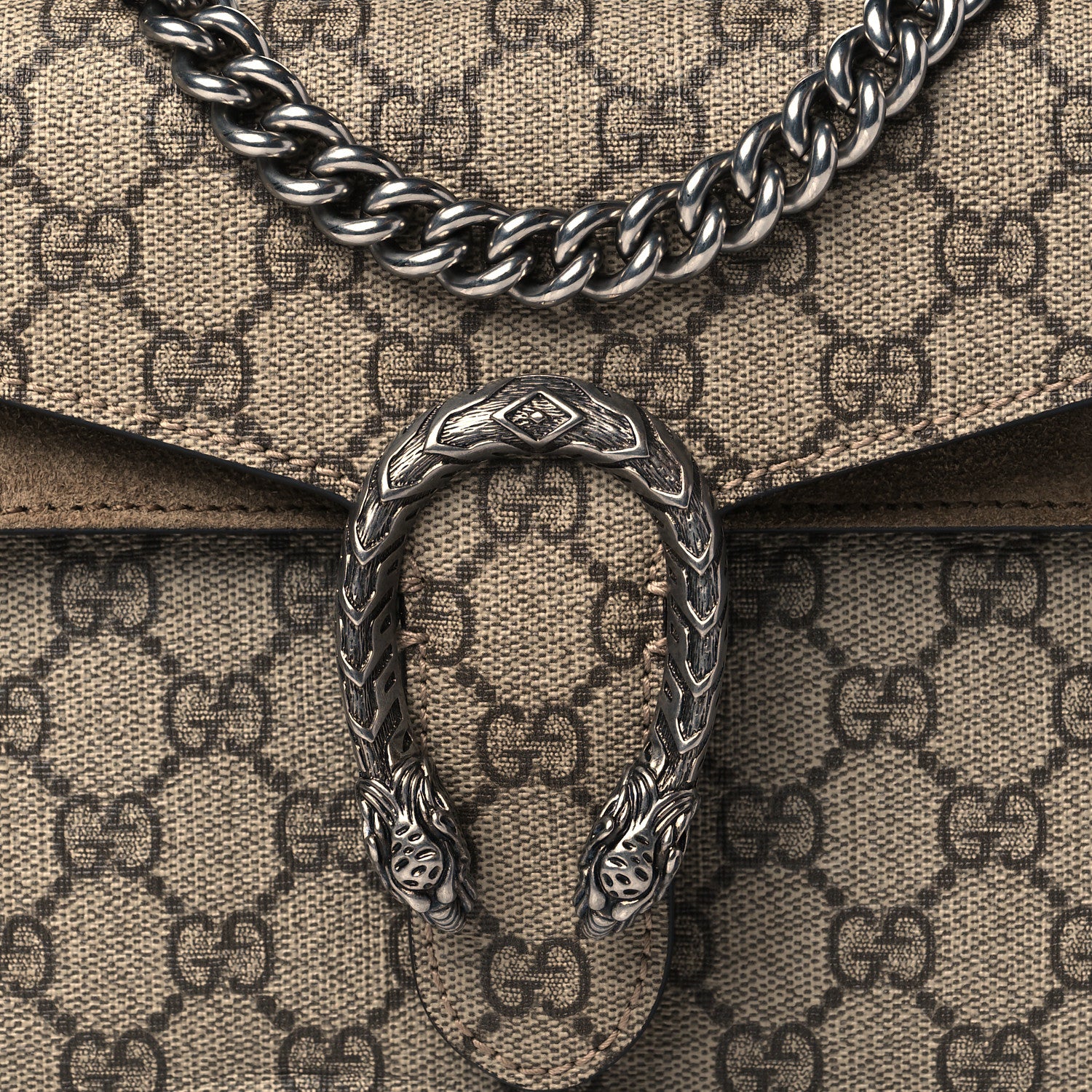Gucci GG Supreme Monogram Mini Dionysus Shoulder Bag Taupe 8 of 11