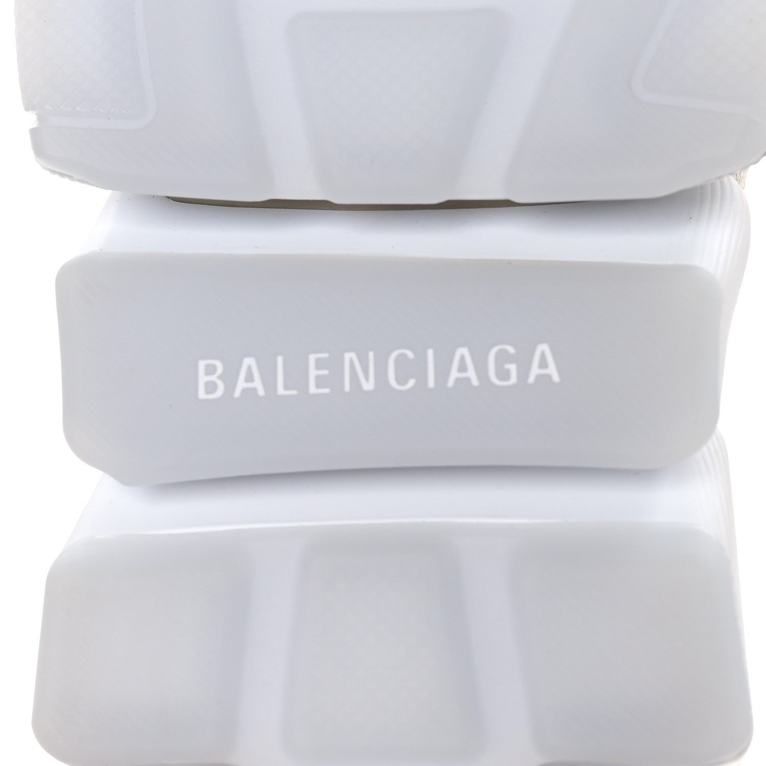 Balenciaga Technical 3D Recycled Knit Bi-Color Womens Speed 2.0 Transparent Sole Sneakers 38 38 Light Beige White 6 of 8