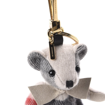 Burberry Cashmere House Check Thomas Bear Bag Charm Stone 4 of 5