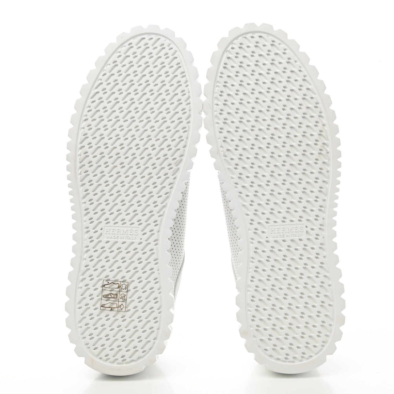 Hermes Perforated Calfskin Cross Sneakers 35.5 White 5 of 8