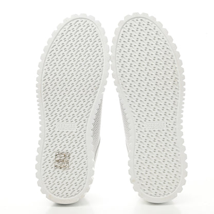 Hermes Perforated Calfskin Cross Sneakers 35.5 White 5 of 8