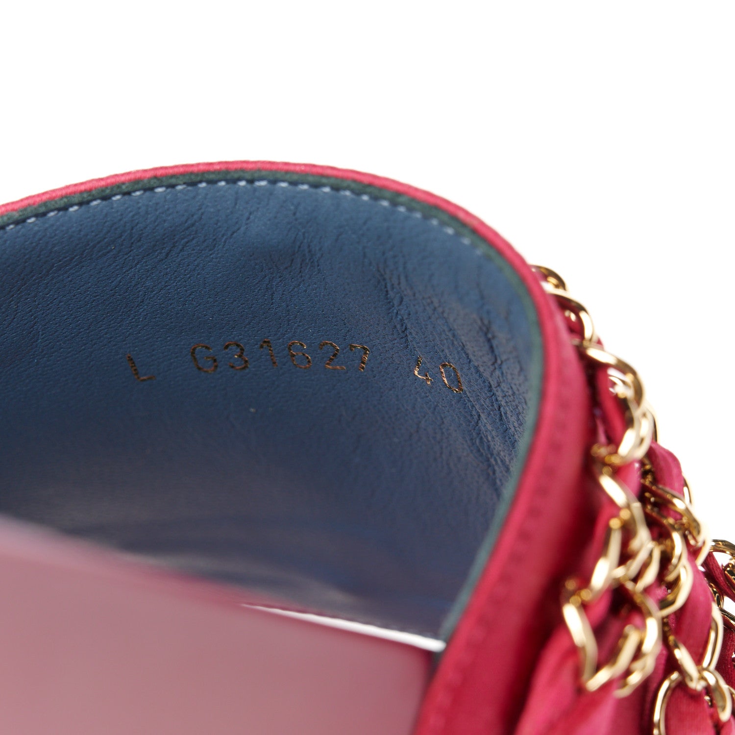 Chanel Satin Chain Flat Sandals 40 Dark Fuchsia 8 of 9