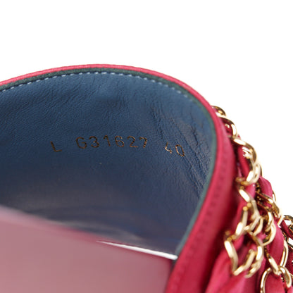 Chanel Satin Chain Flat Sandals 40 Dark Fuchsia 8 of 9