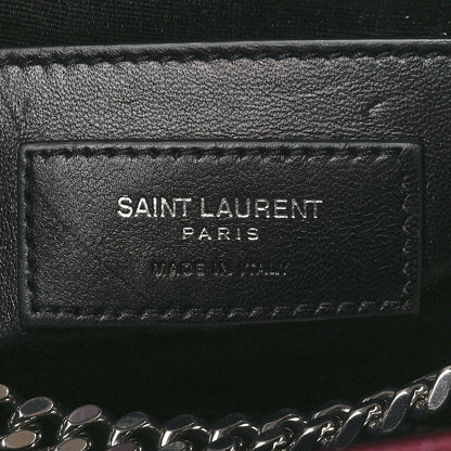 Saint Laurent Grain De Poudre Medium Monogram Kate Satchel Dark Red 6 of 12