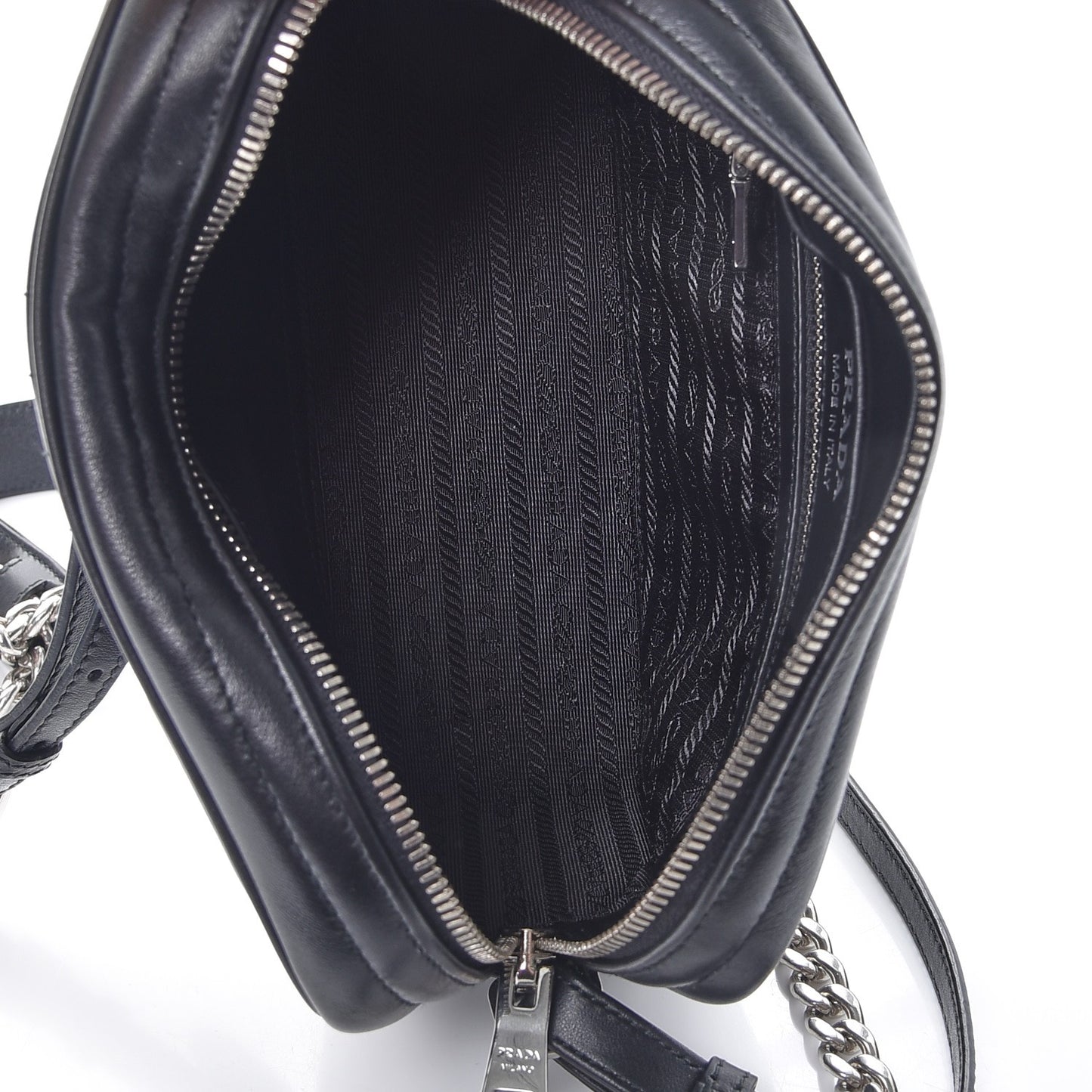 Soft Calfskin Diagramme Crossbody Bag Black