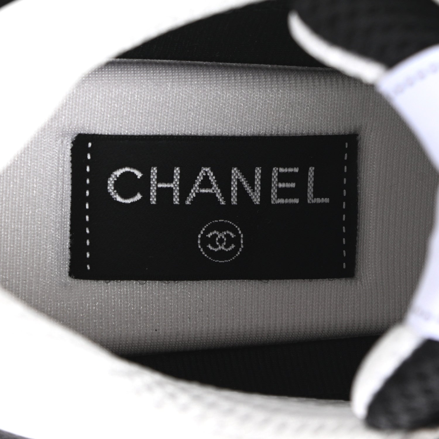 Chanel Mesh Suede Grained Calfskin Womens CC Sneakers 41 Black White 6 of 7