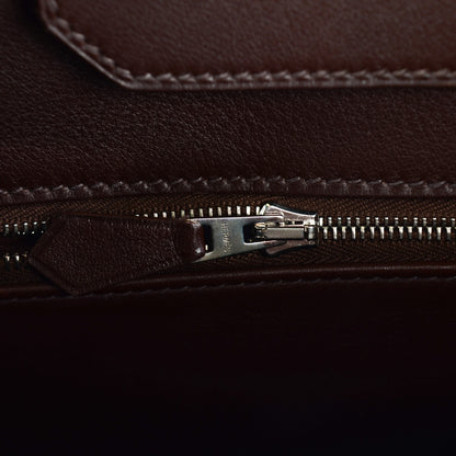 Hermes Toile Swift Birkin 35 Chocolate 13 of 25