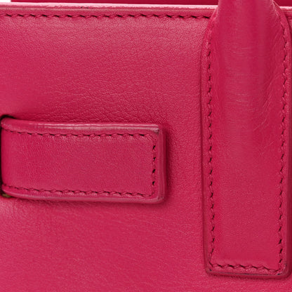 Saint Laurent Calfskin Nano Sac De Jour Bubblegum 11 of 13