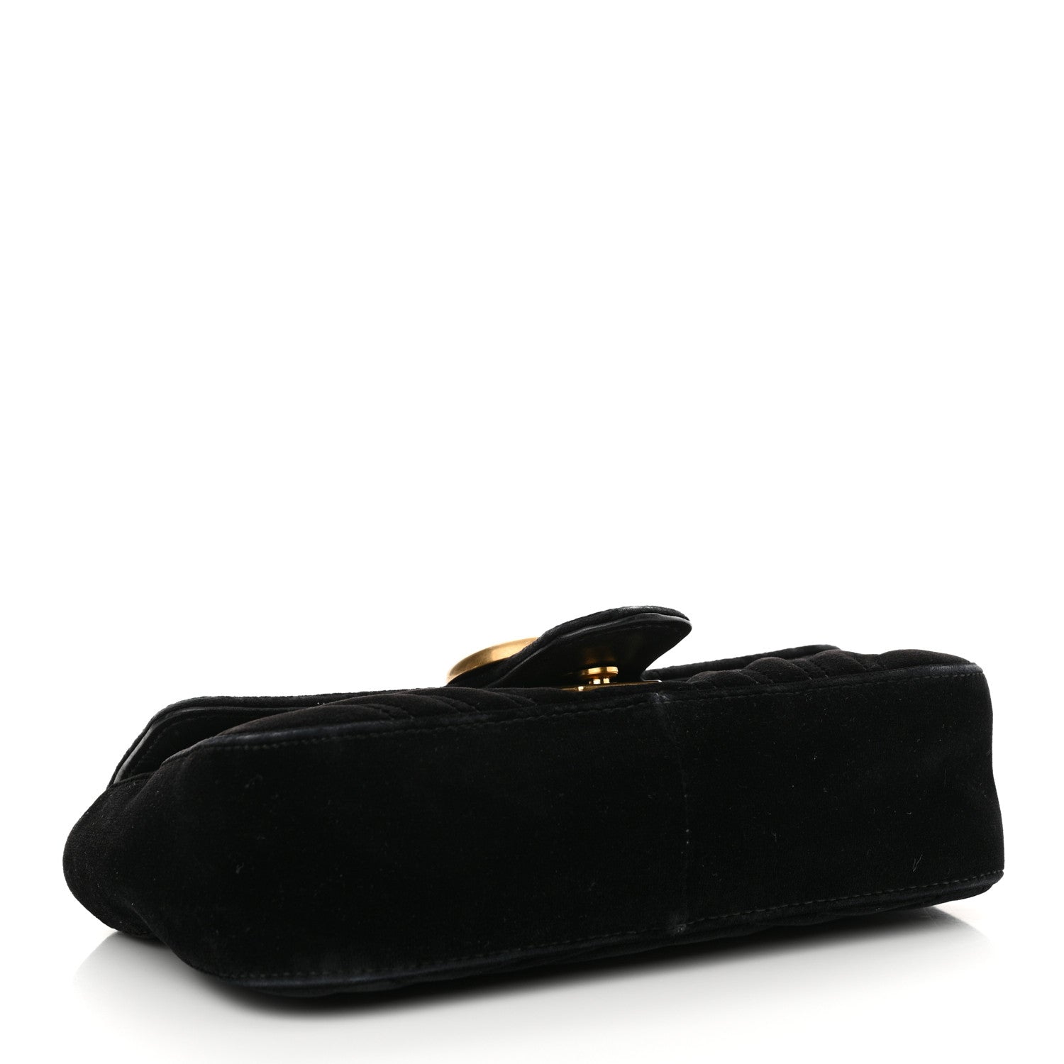 Gucci Velvet Matelasse Mini GG Marmont Shoulder Bag Black 4 of 16