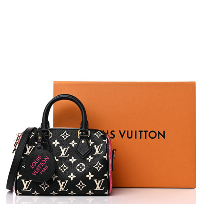 Louis Vuitton Empreinte Monogram Spring in the City Speedy Bandouliere 20 Black White Pink 9 of 9