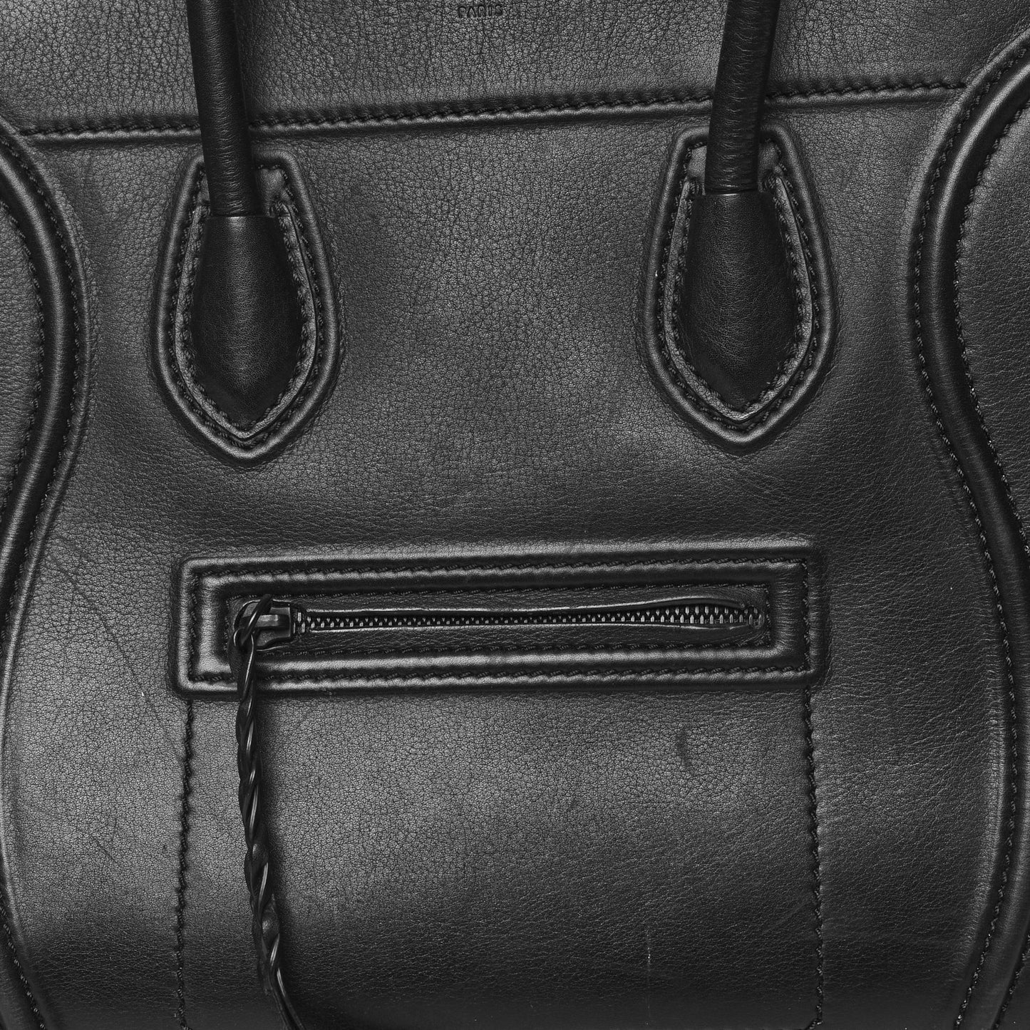 Smooth Calfskin Medium Phantom Luggage Black