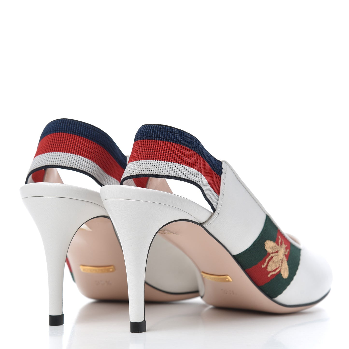 Malaga Kid Web Sylvie Mid Heel Slingback Pumps 35.5 White