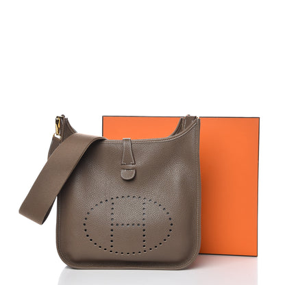 Hermes Taurillon Clemence Evelyne III PM Etoupe 10 of 10