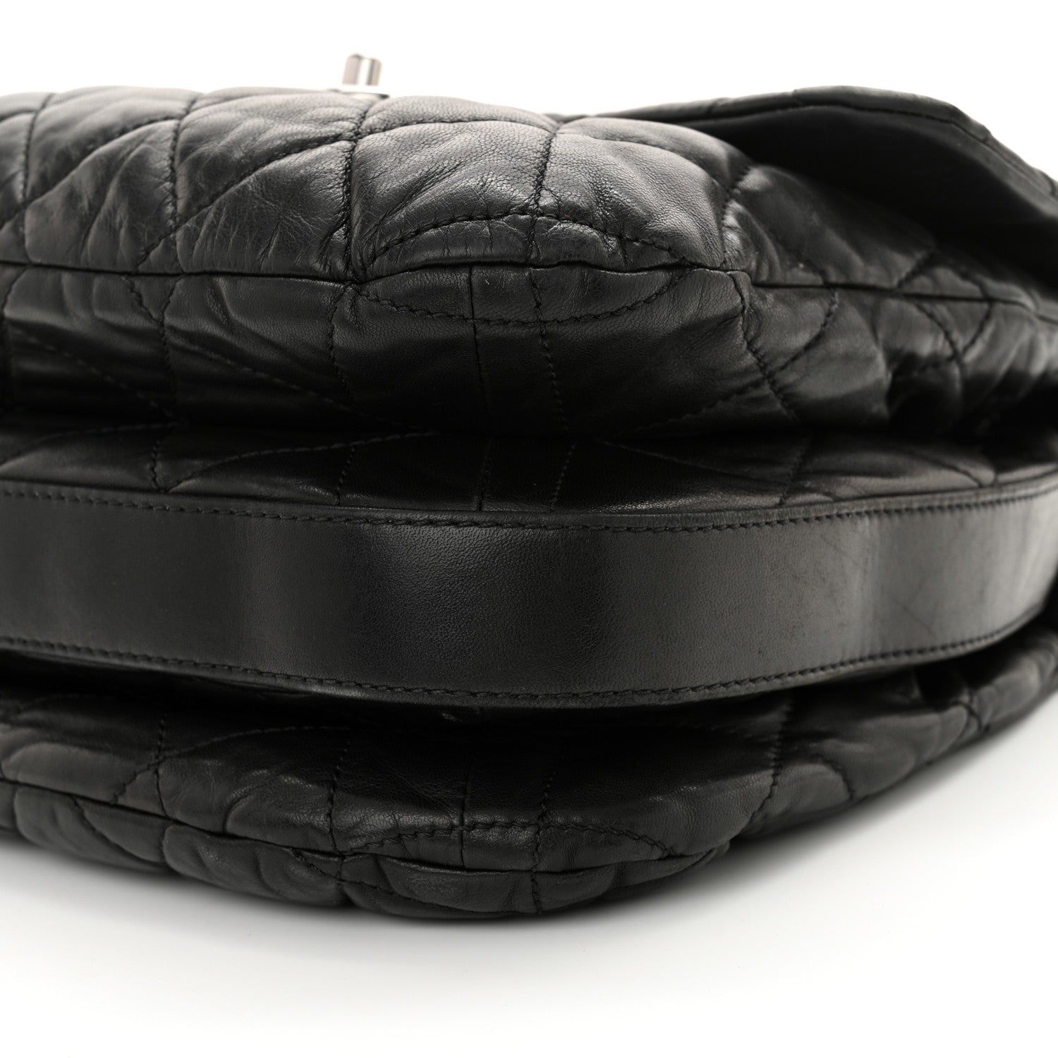 Chanel Lambskin Quilted Large Chanel 3 Flap Black 10 of 11
