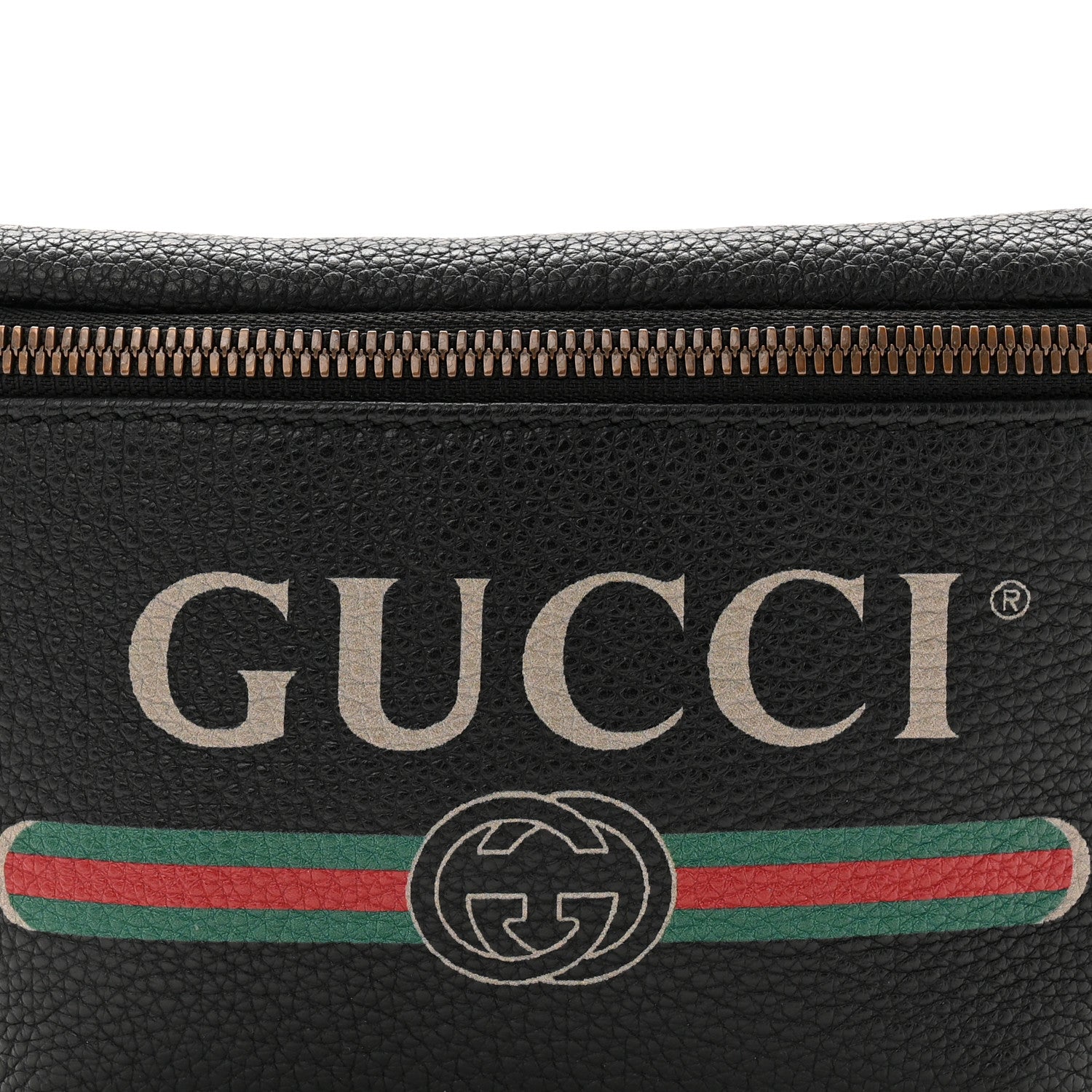 Gucci Grained Calfskin Small Logo Belt Bag Black 8 of 10