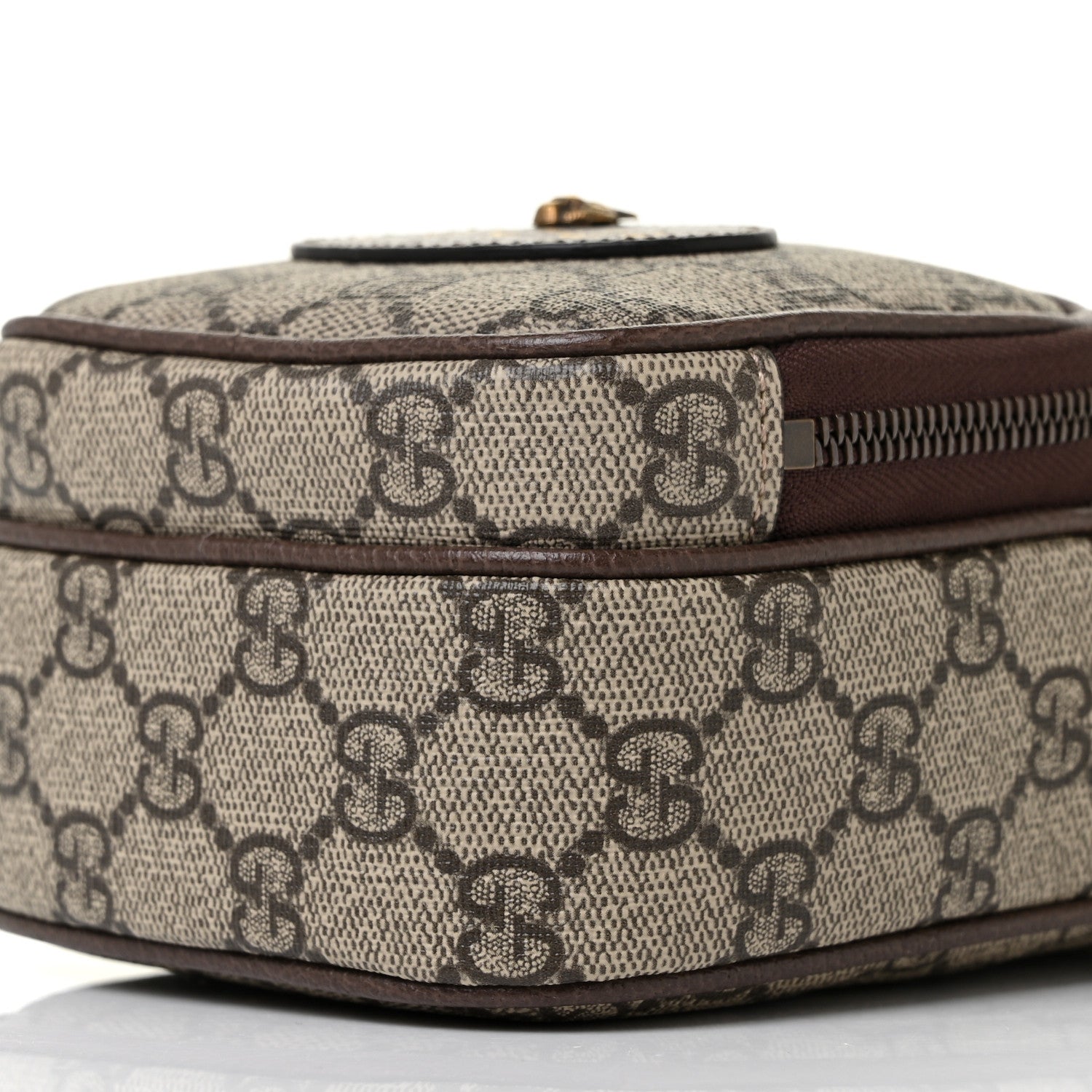 Gucci GG Supreme Monogram Mini Neo Vintage Double Zip Messenger Bag Beige New Acero Crop 9 of 9