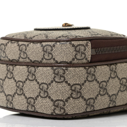 Gucci GG Supreme Monogram Mini Neo Vintage Double Zip Messenger Bag Beige New Acero Crop 9 of 9