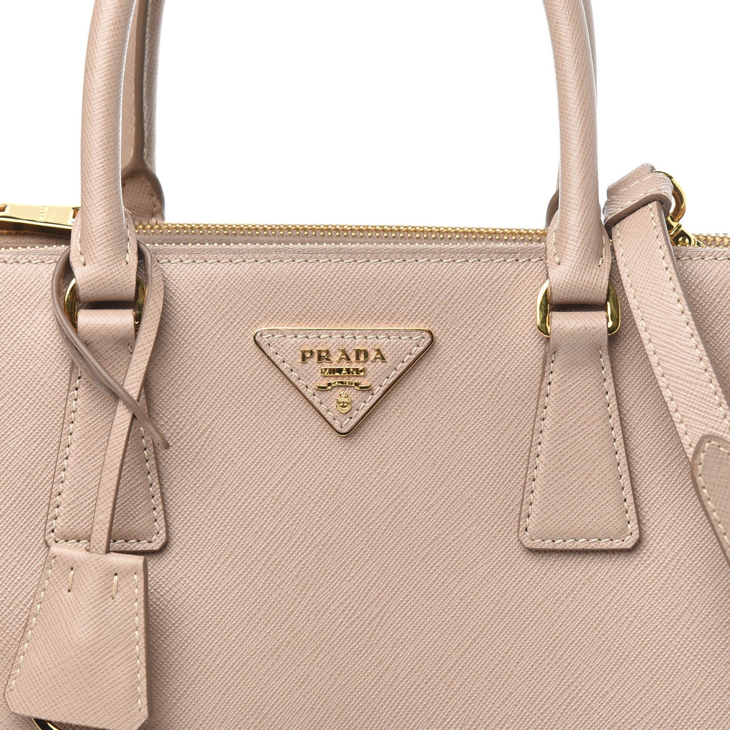 Saffiano Small Galleria Double Zip Tote Cipria