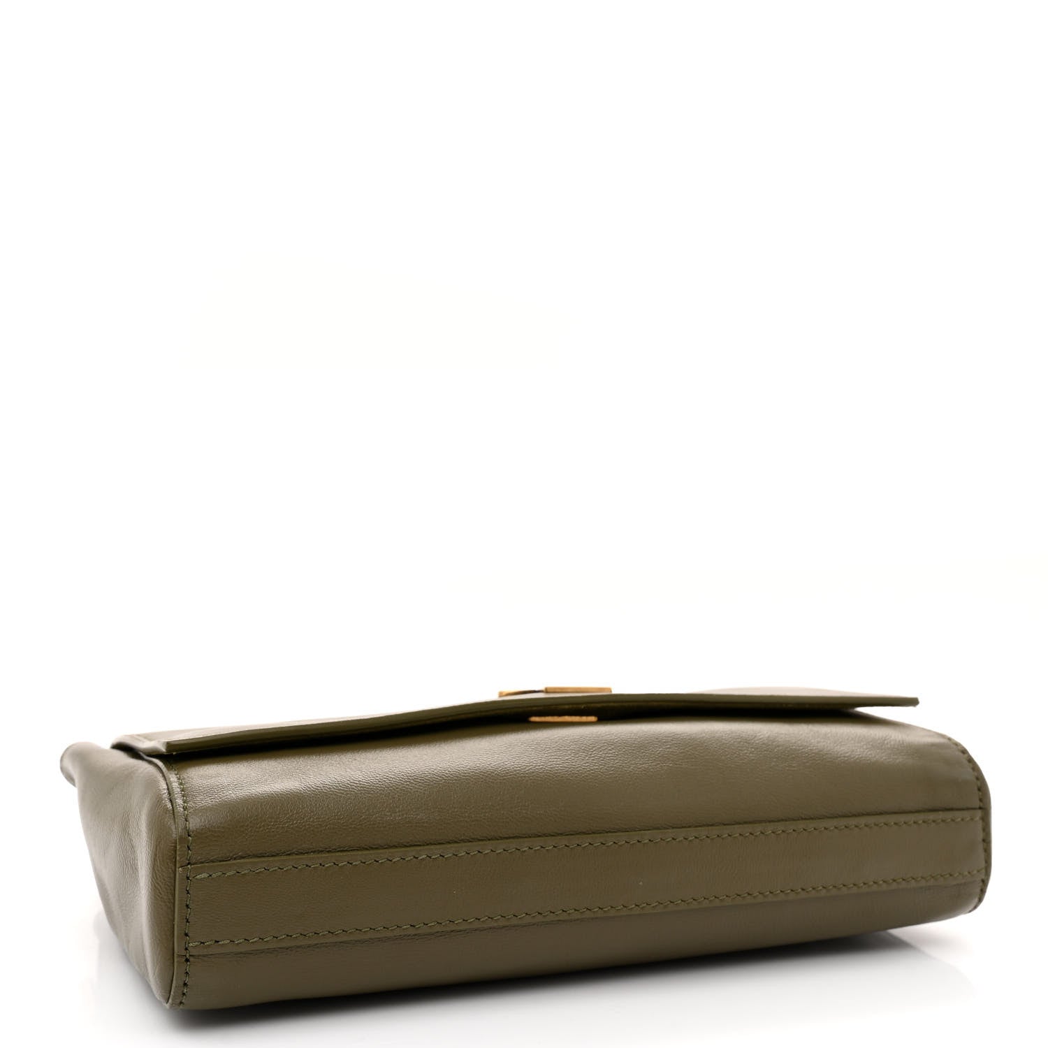 Saint Laurent Smooth Calfskin Suede Small Reversible Monogram Kate Satchel Loden Green 4 of 11