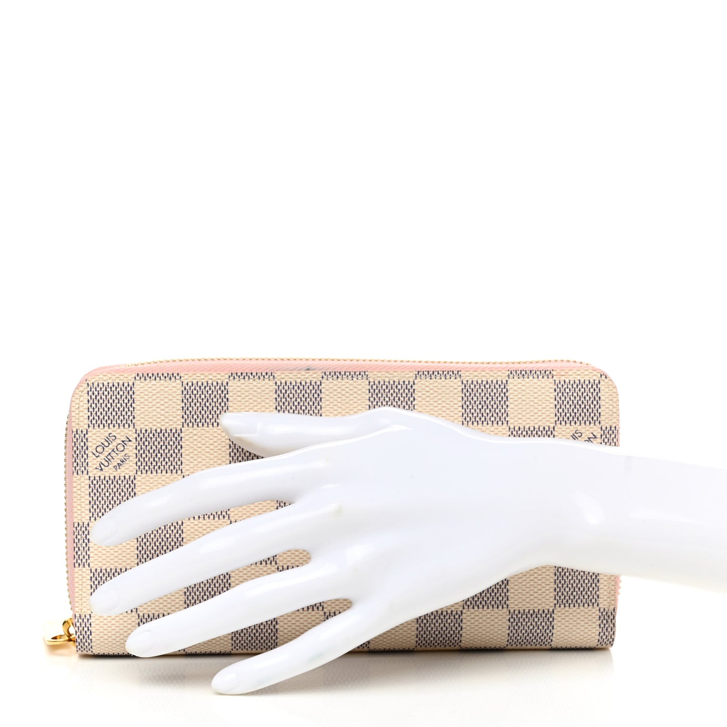 Damier Azur Zippy Wallet Rose Ballerine