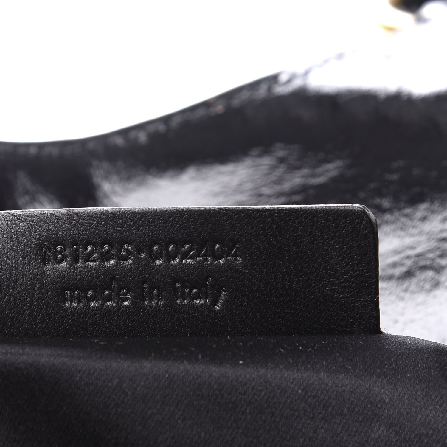 Saint Laurent Patent Crocodile Embossed Tribute Tote Black 8 of 10