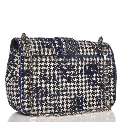 Christian Dior Tweed Medium Miss Dior Flap Black Blue 3 of 14