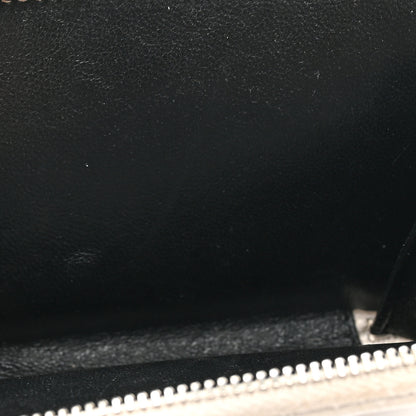 Saint Laurent Grain De Poudre Matelasse Chevron Monogram Compact Zip Around Wallet Ivory 14 of 14