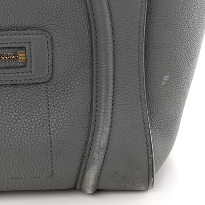 Celine Drummed Calfskin Mini Luggage Kohl 13 of 15