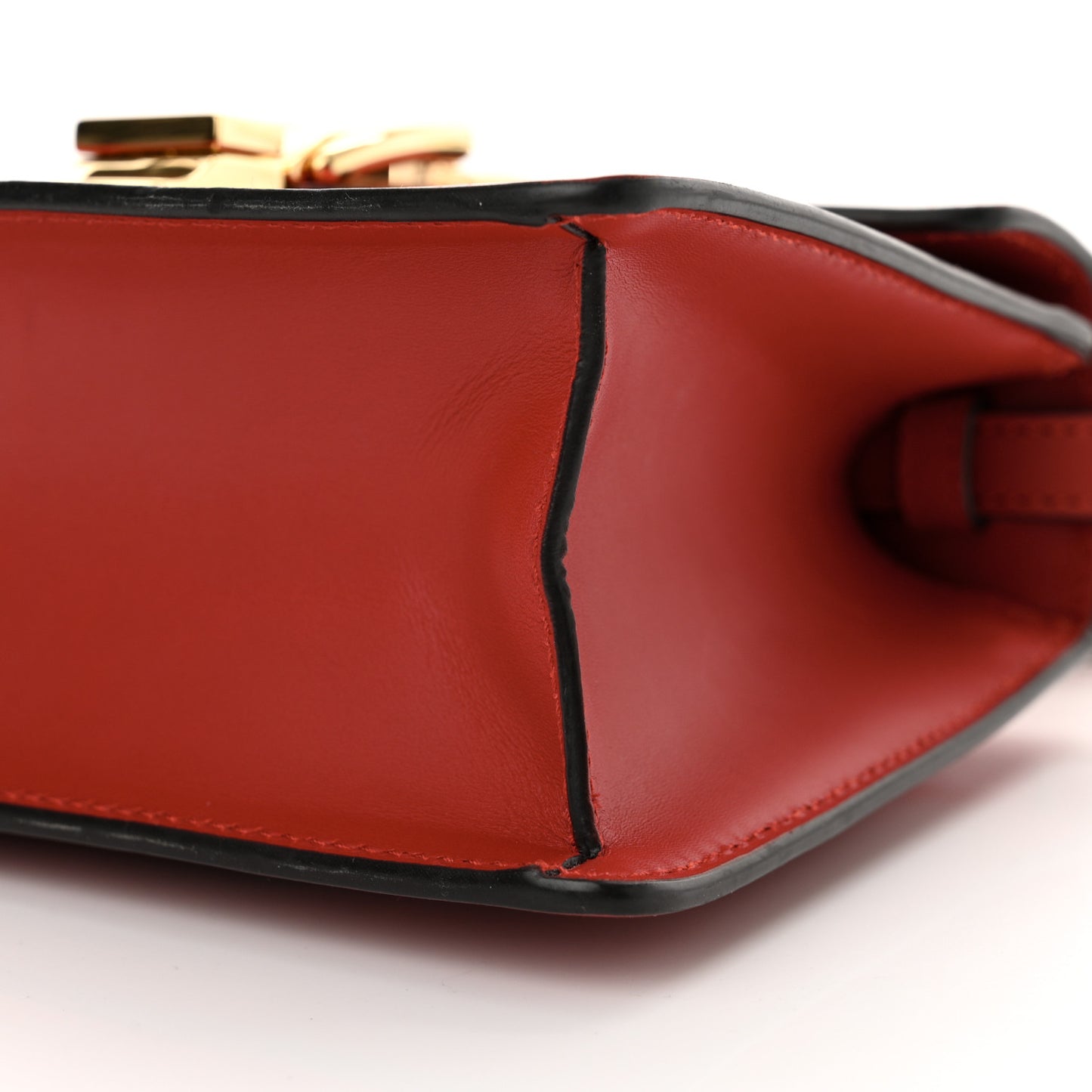 Calfskin Mini Sylvie Top Handle Bag Hibiscus Red
