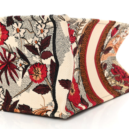 Christian Dior Canvas Embroidered Phoenix Medium Book Tote Red Multicolor 10 of 11