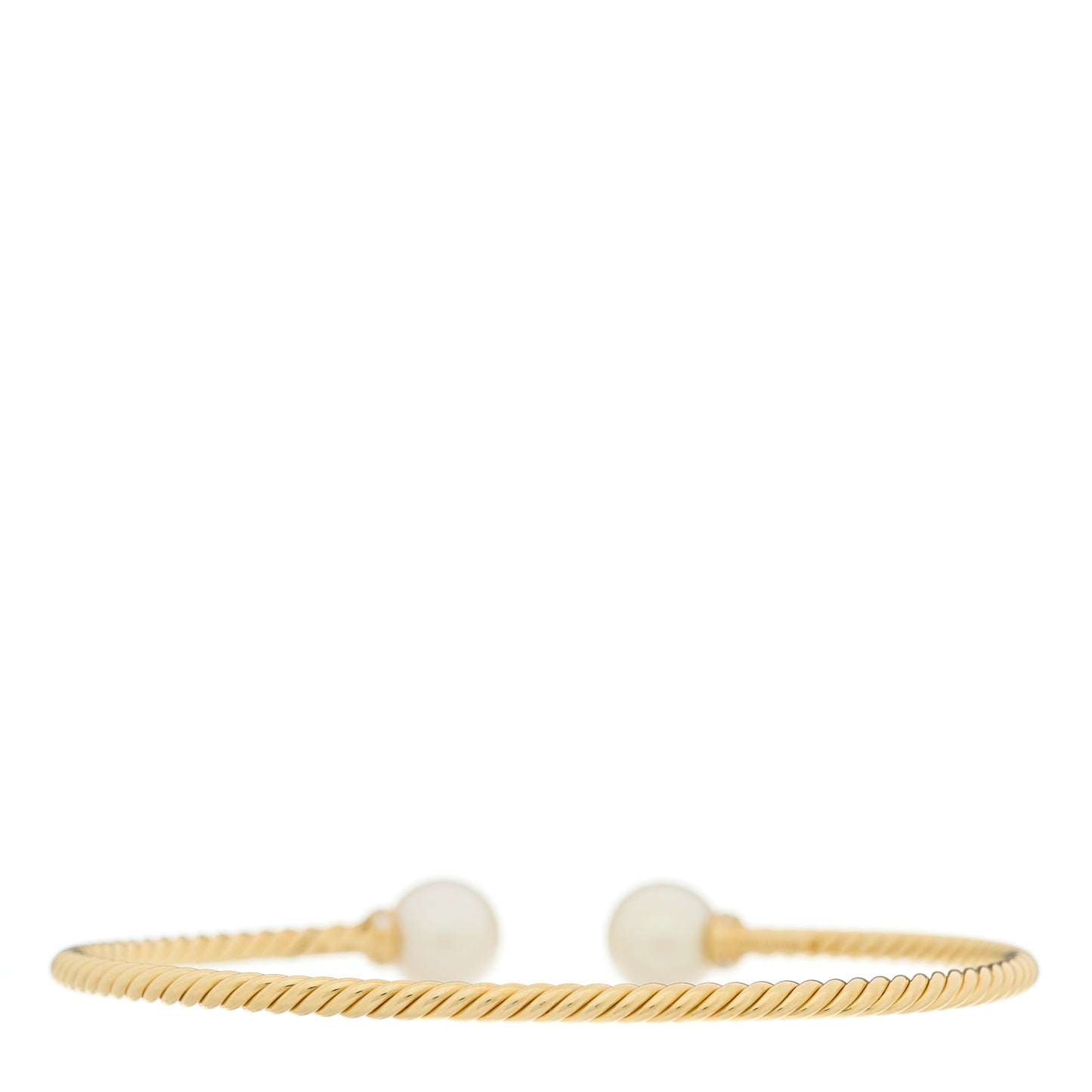 18K Yellow Gold Diamond Pearl 8.5mm Solari Bracelet