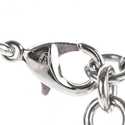 Chanel Crystal Pearl CC Long Necklace Silver 5 of 5