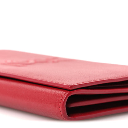 Saint Laurent Calfskin Belle de Jour Chain Clutch Rouge Orient 9 of 9