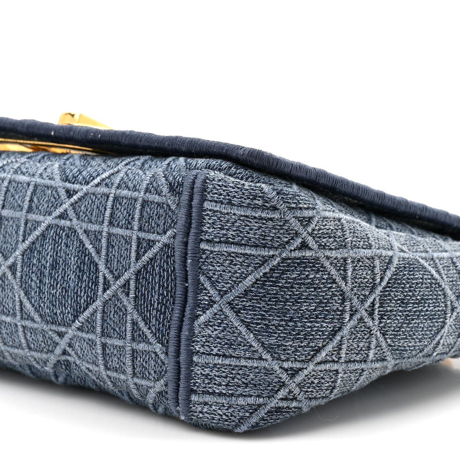 Christian Dior Denim Cannage Small Caro Bag Blue 8 of 9