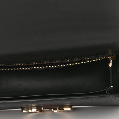 Christian Dior Grained Calfskin Embossed 30 Montaigne Chain Flap Bag Black 7 of 9