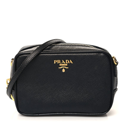 Prada Saffiano Mini Camera Crossbody Bag Black 1 of 11