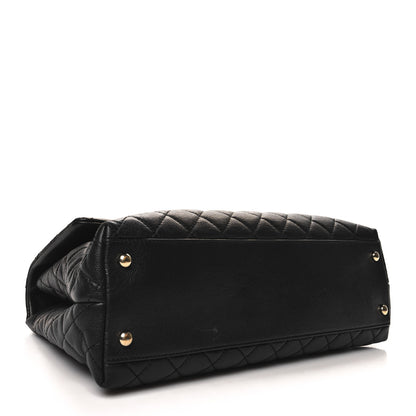 Chanel Caviar Quilted Medium Coco Handle Flap Black 4 of 14