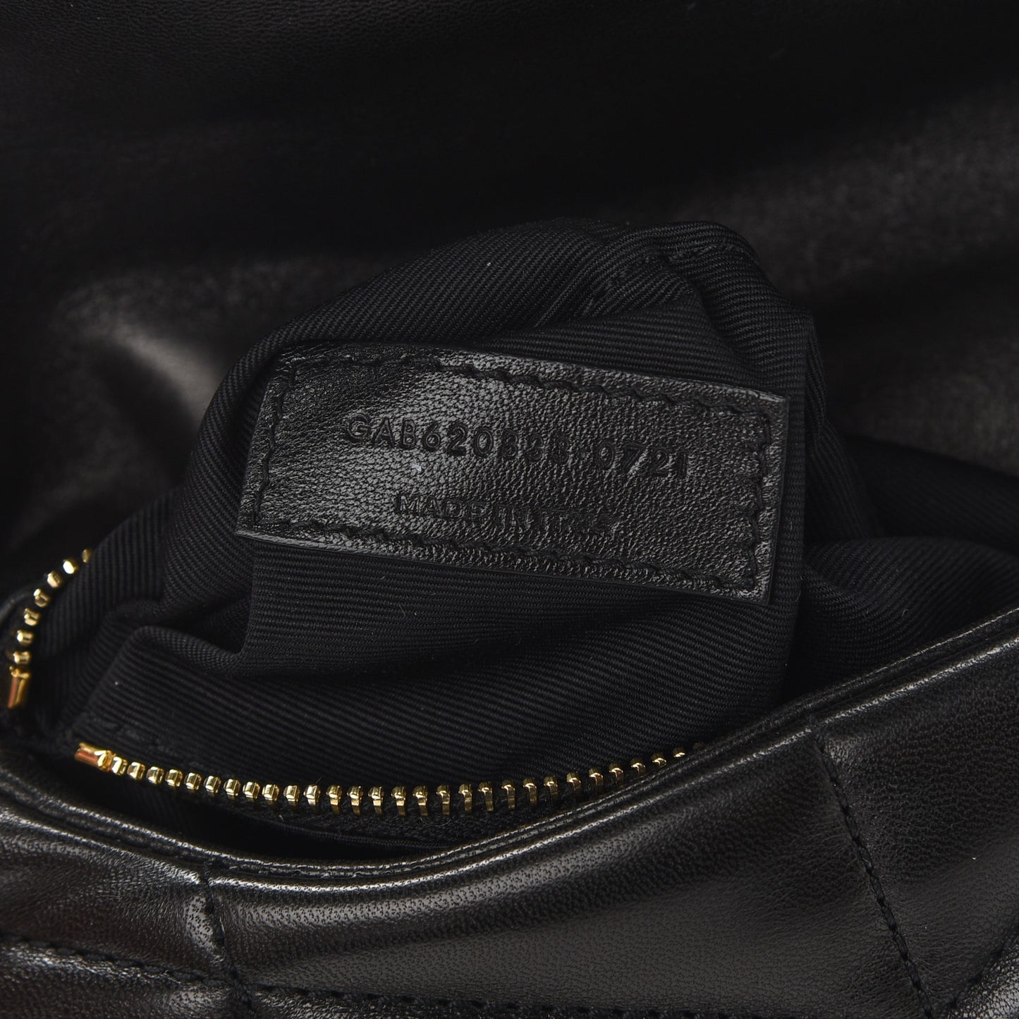 Lambskin Quilted Toy Loulou Puffer Monogram Chain Satchel Black
