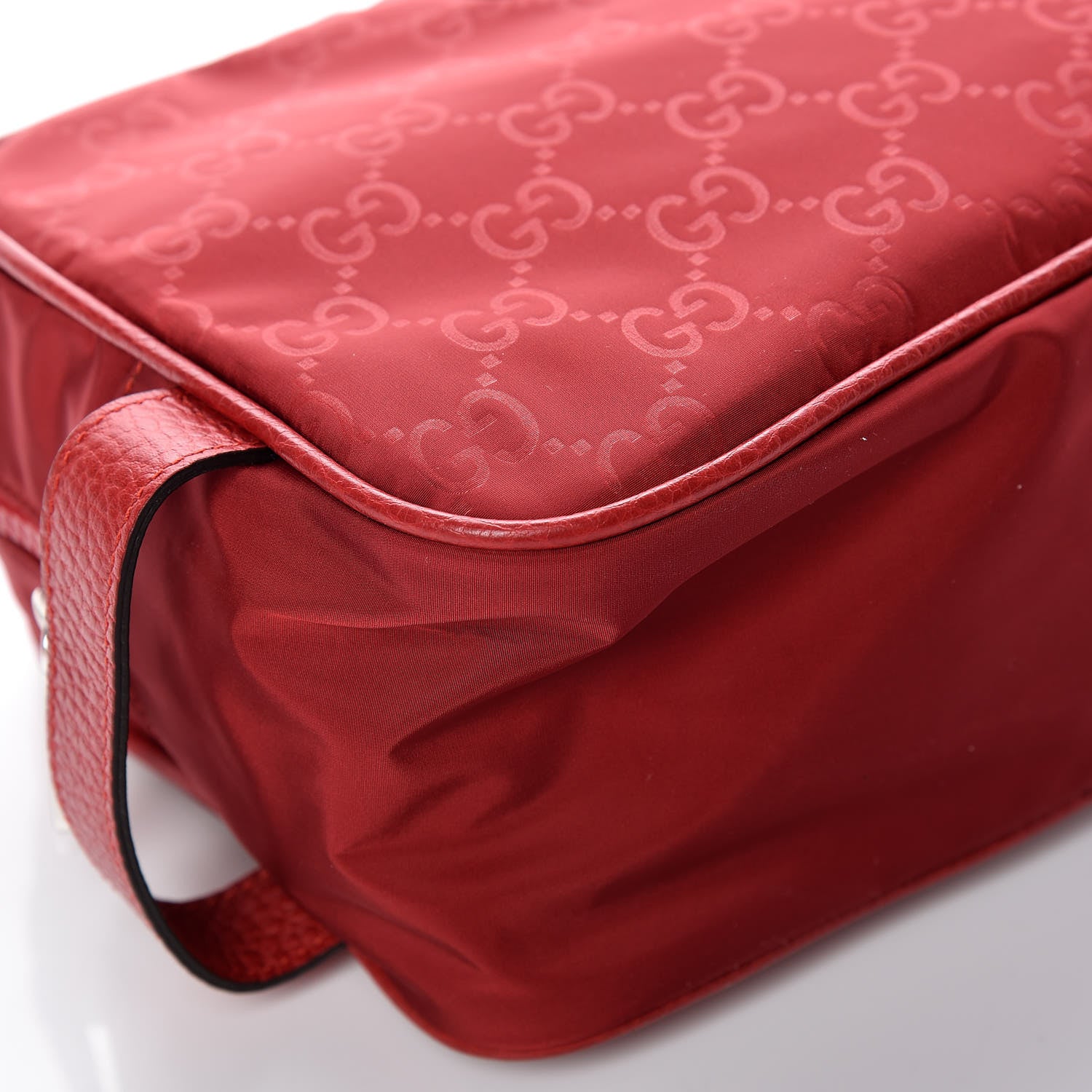 Gucci Nylon Monogram Dolmias Pouch Vibrant Red 8 of 11