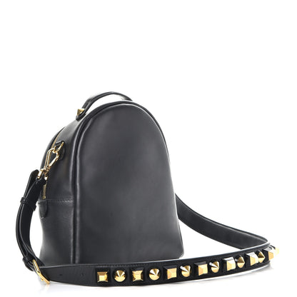 Fendi Vitello Dolce Studded Mini Backpack Black 4 of 8