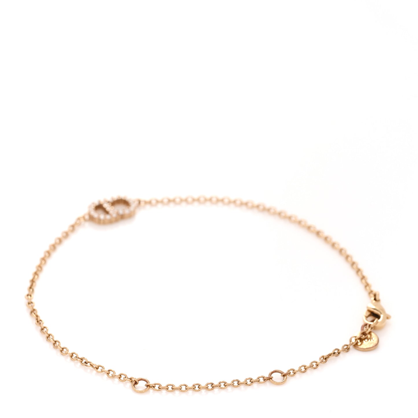 Metal Crystal Clair D Lune Bracelet Gold