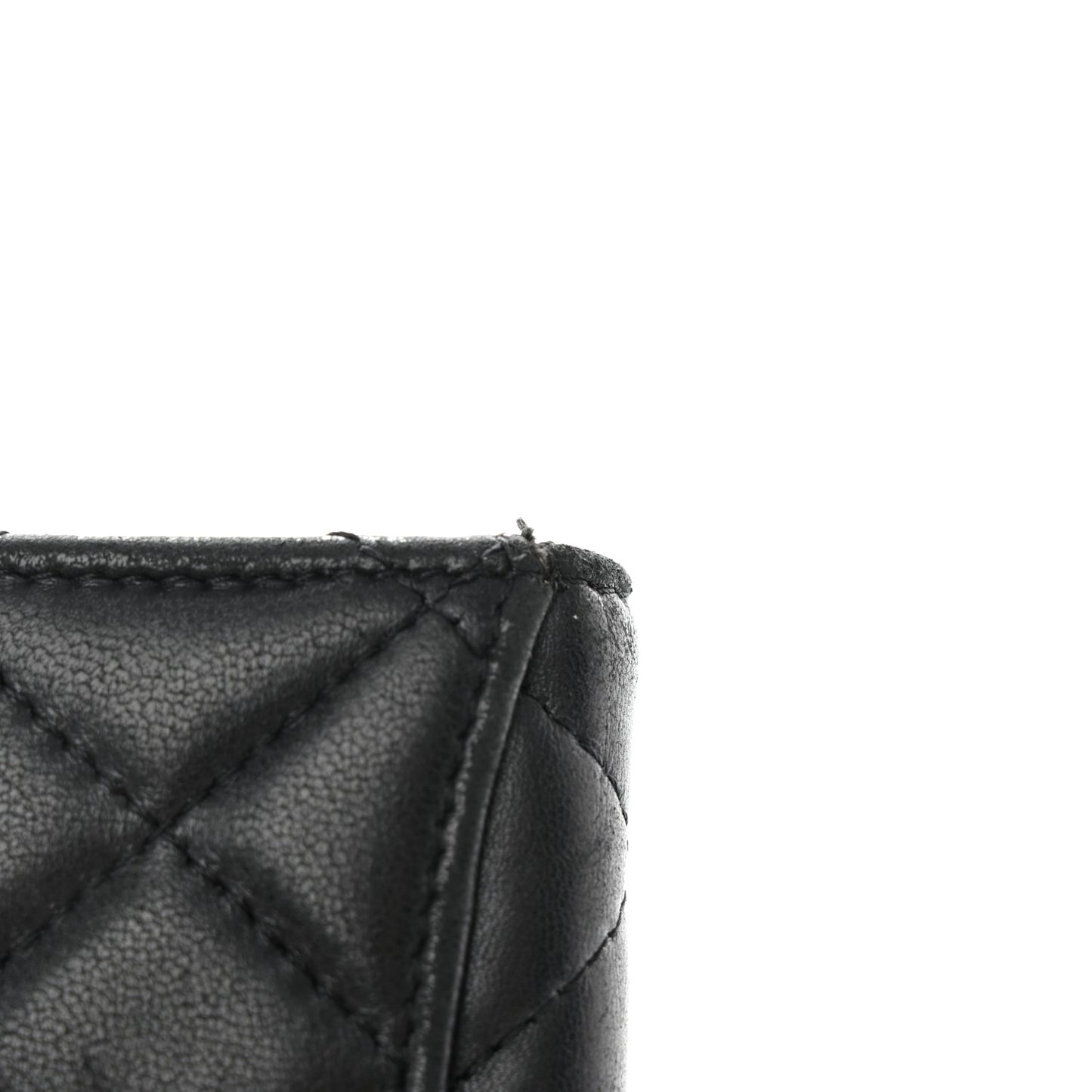 Lambskin Quilted 6 Key Holder Black