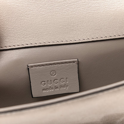 Gucci Suede Crystal Horsebit Clutch Grey 6 of 7