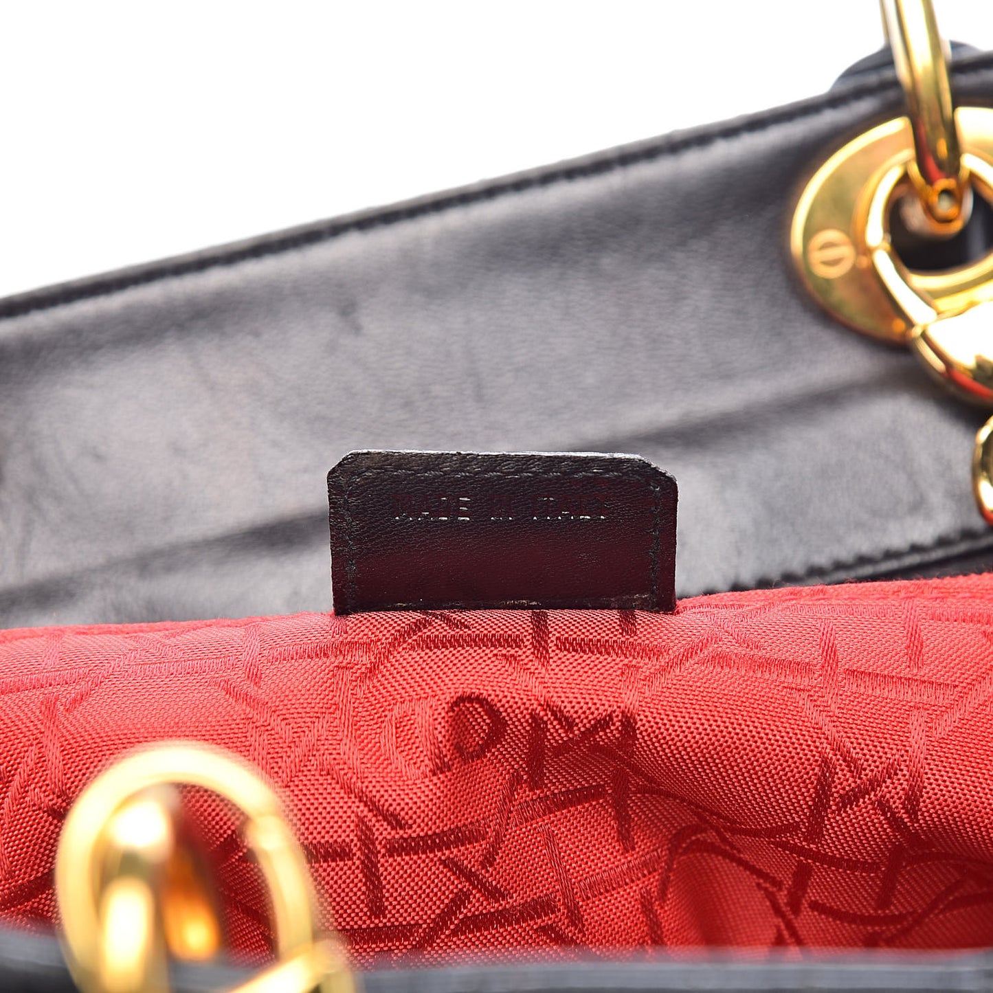 Lambskin Cannage Large Lady Dior Black
