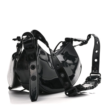 Balenciaga Patent Faux Leather Le Cagole Shoulder Bag XS Black 3 of 8
