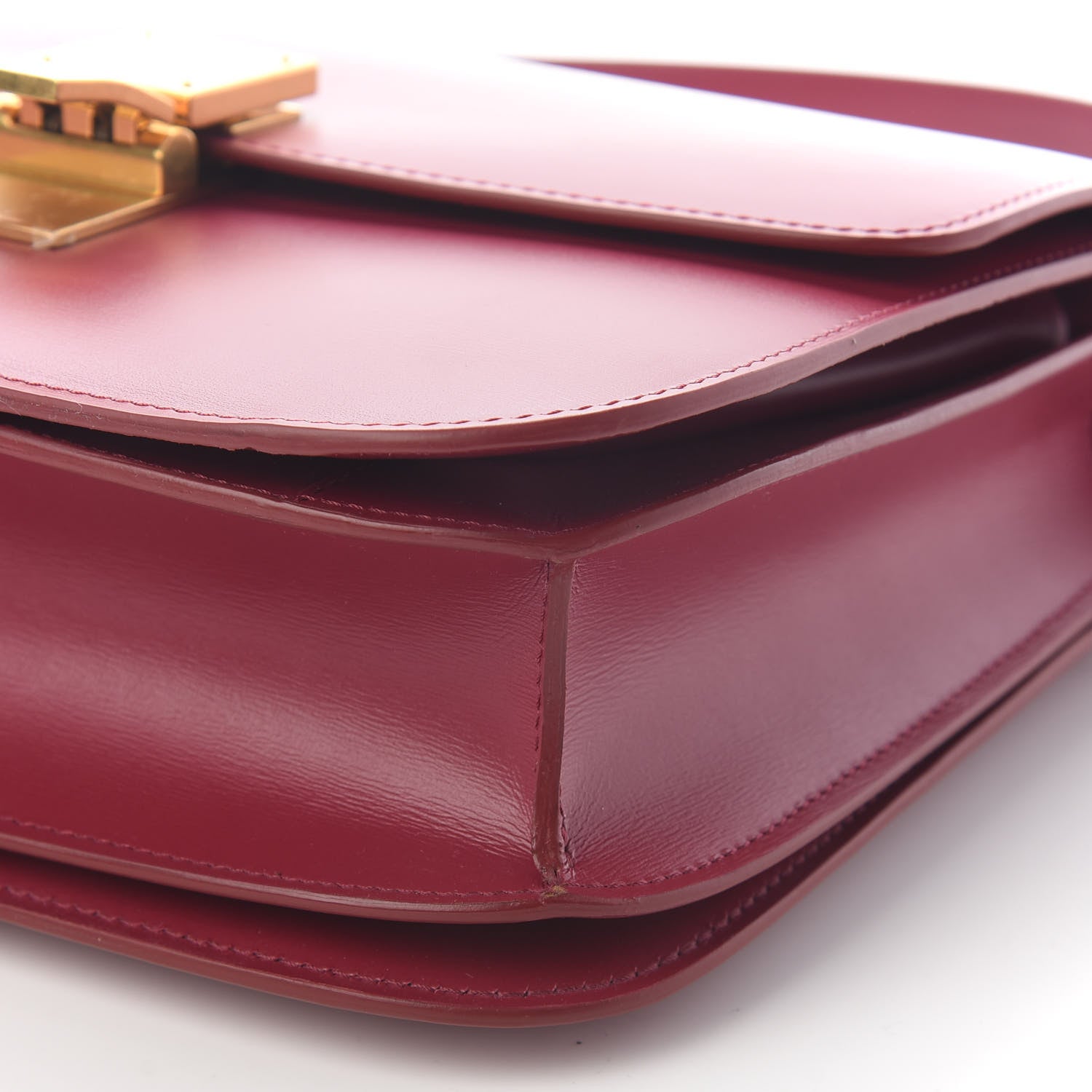 Celine Box Calfskin Medium Classic Box Flap Bag Raspberry 9 of 9
