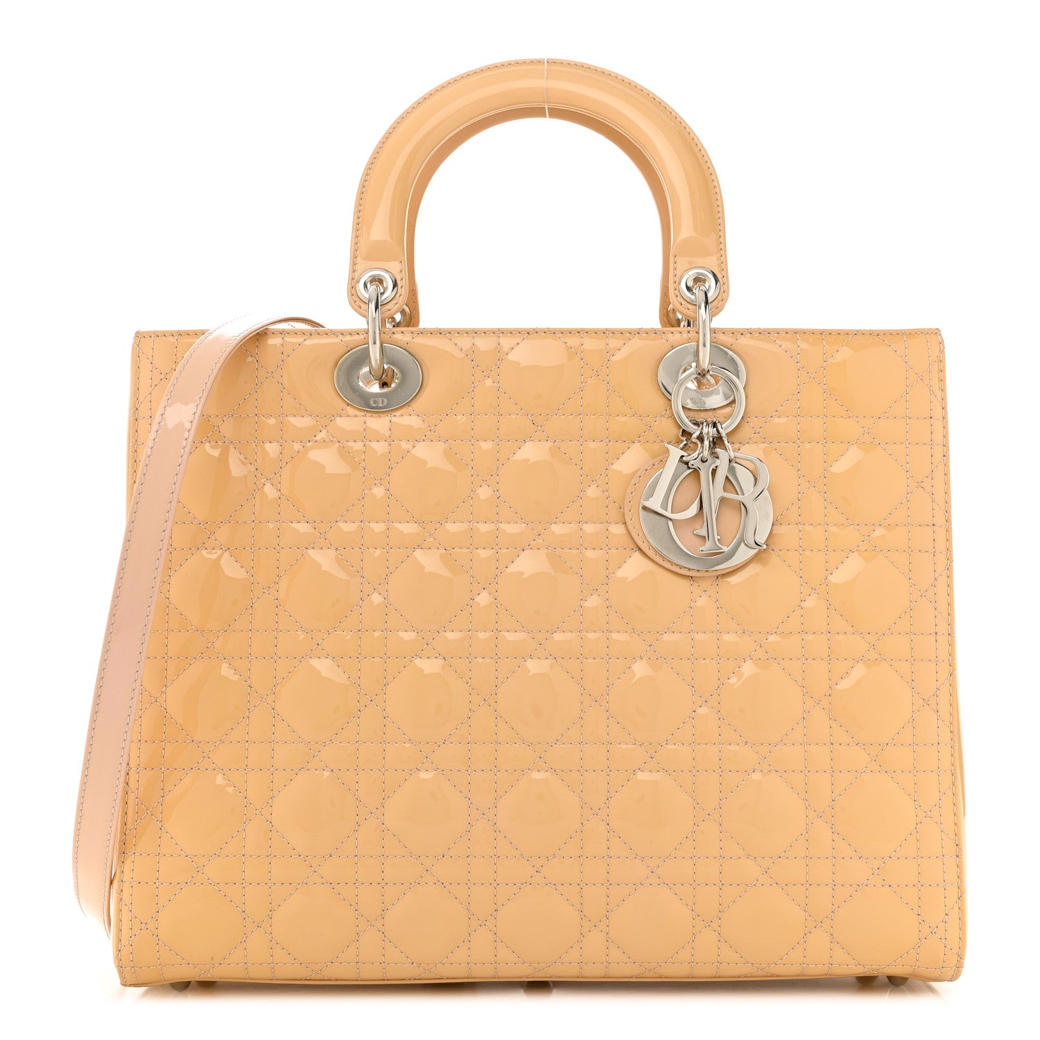 Christian Dior Patent Cannage Large Lady Dior Light Pink 1 of 14