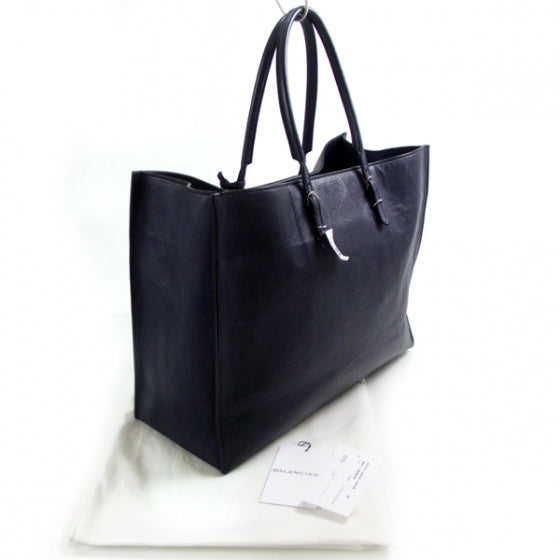 Veau Leather Papier A4 Tote Bleu Royal