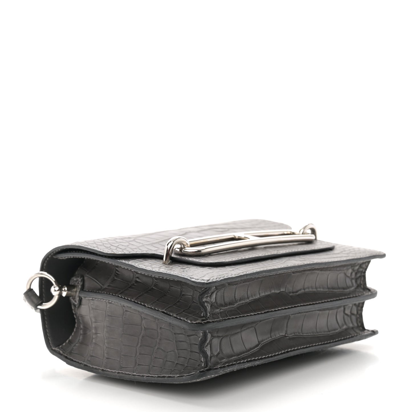 Matte Alligator Mini Sac Roulis Graphite